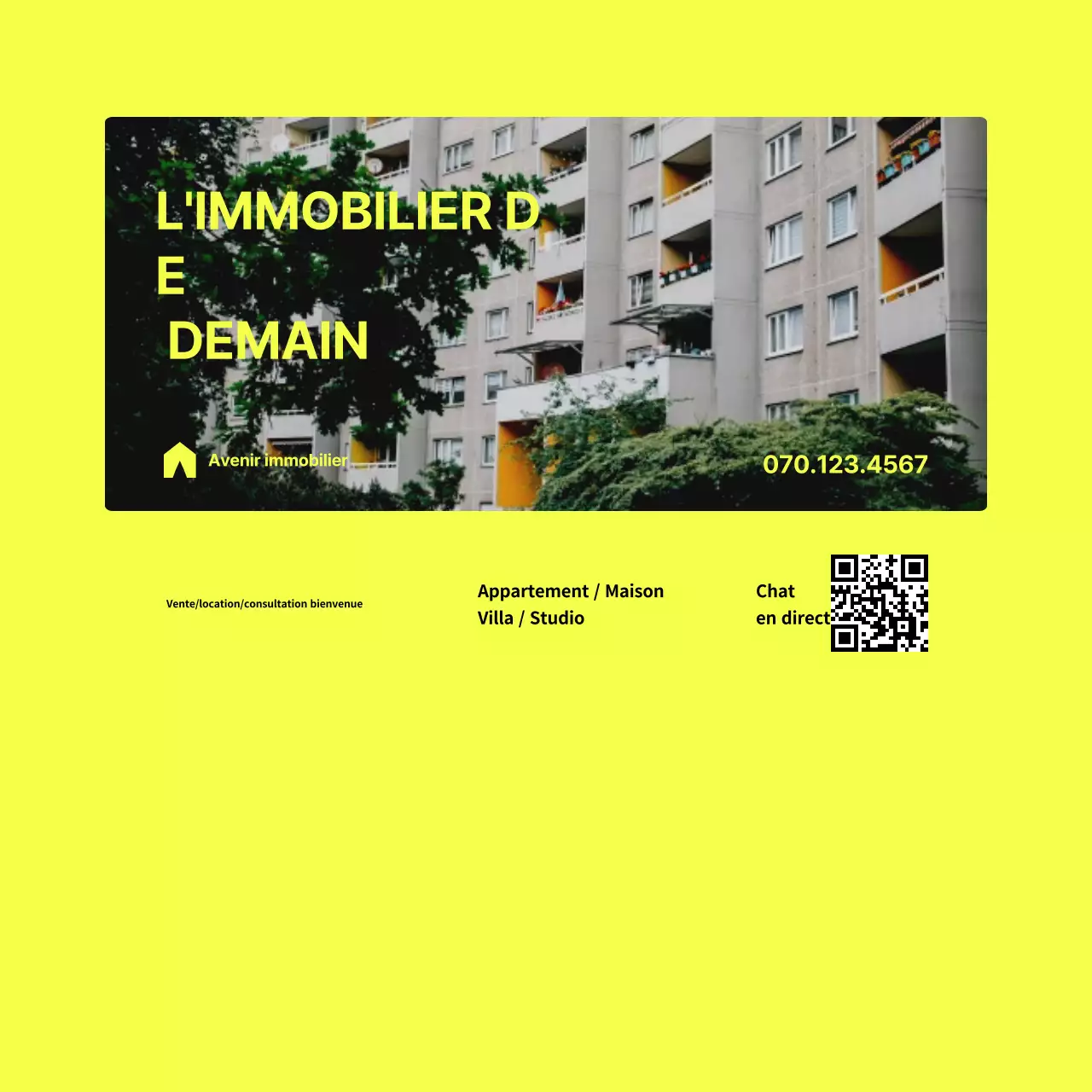 Annonces immobilières grises et modernes