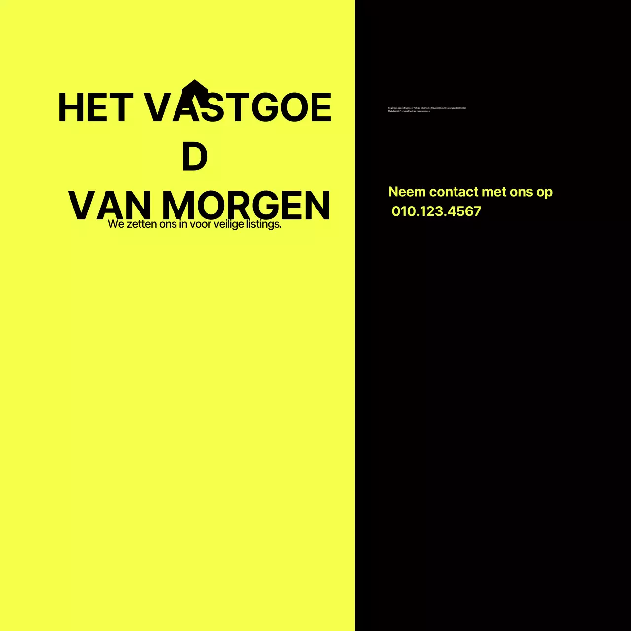 Grijze advertenties voor modern onroerend goed