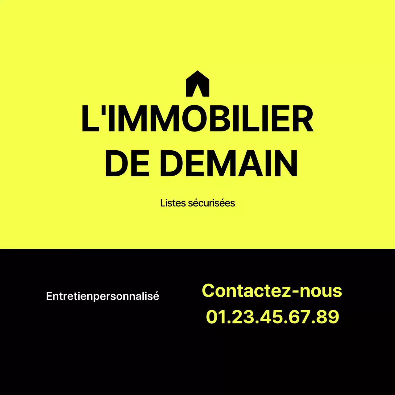 Annonces immobilières grises et modernes