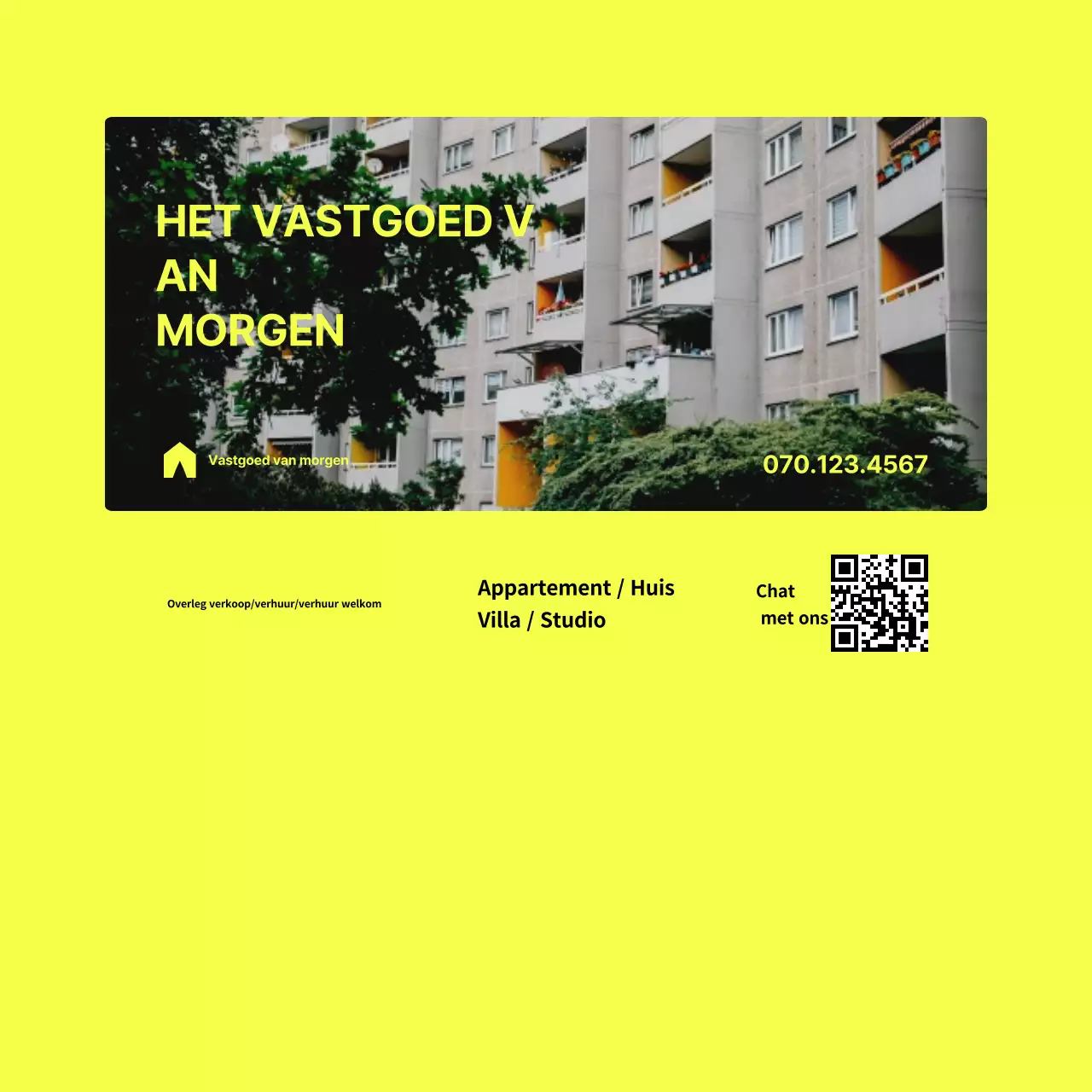 Grijze advertenties voor modern onroerend goed