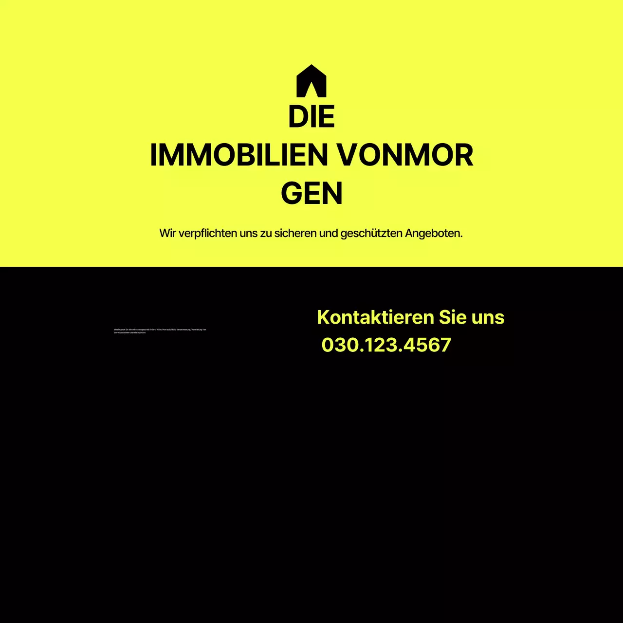 Graue moderne Immobilienanzeigen