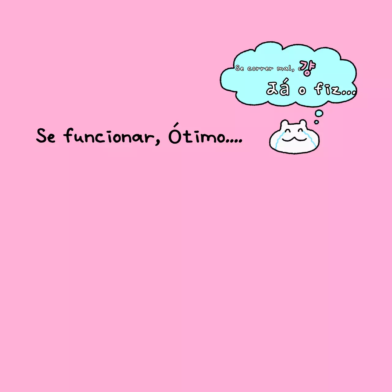 Rabisco feliz branco e giro