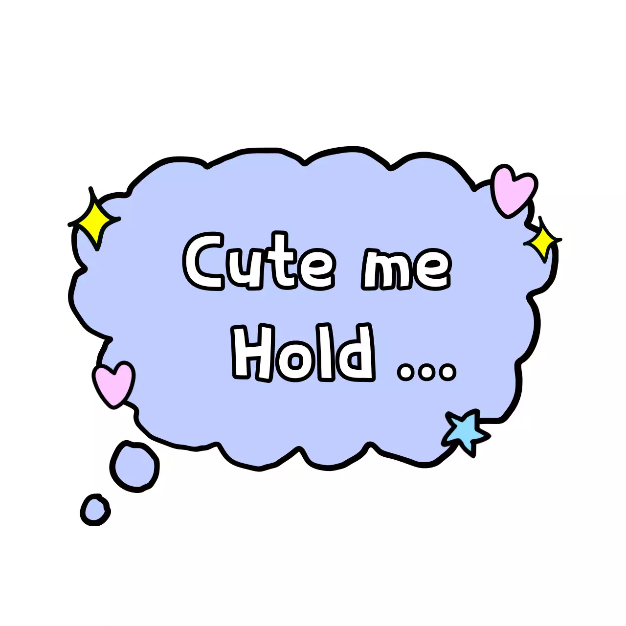 Stiker Kartun Lucu Ungu Muda