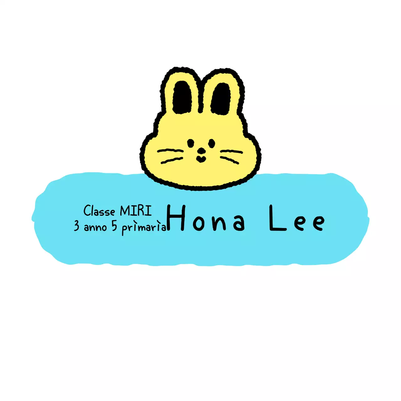 Simpatico badge rosa per la scuola