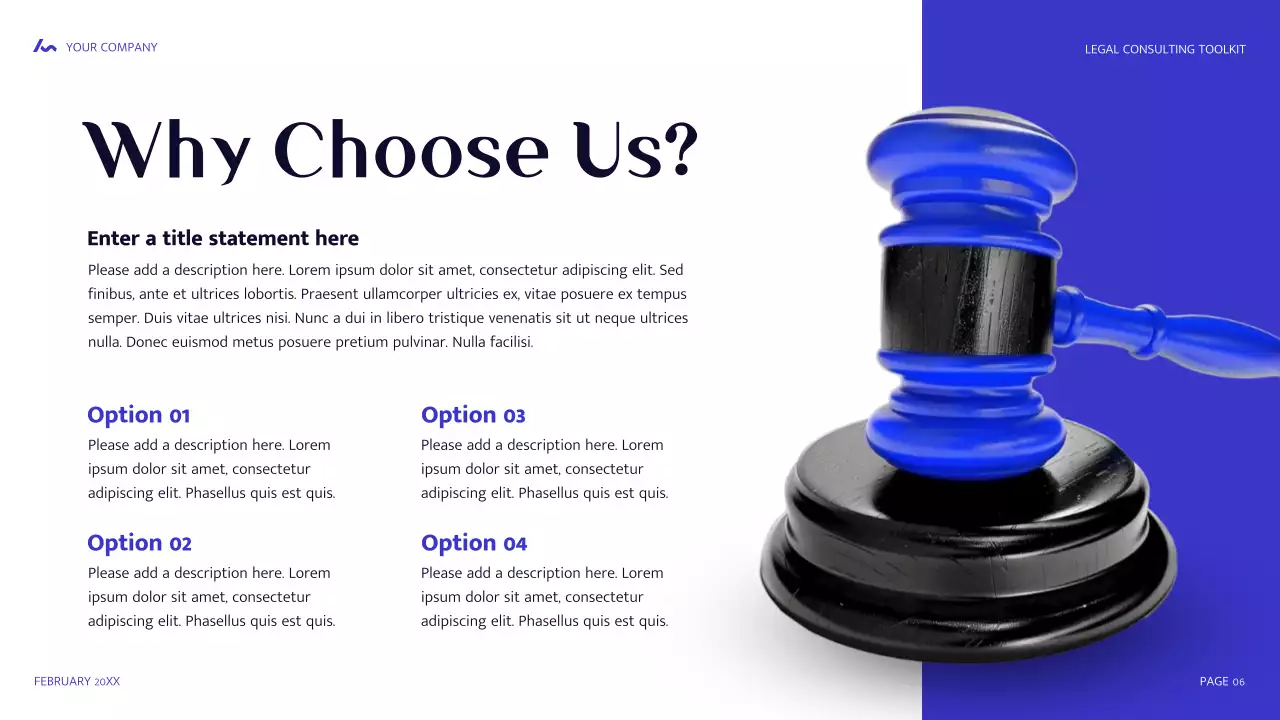 Blue Modern Legal Consulting Presentation