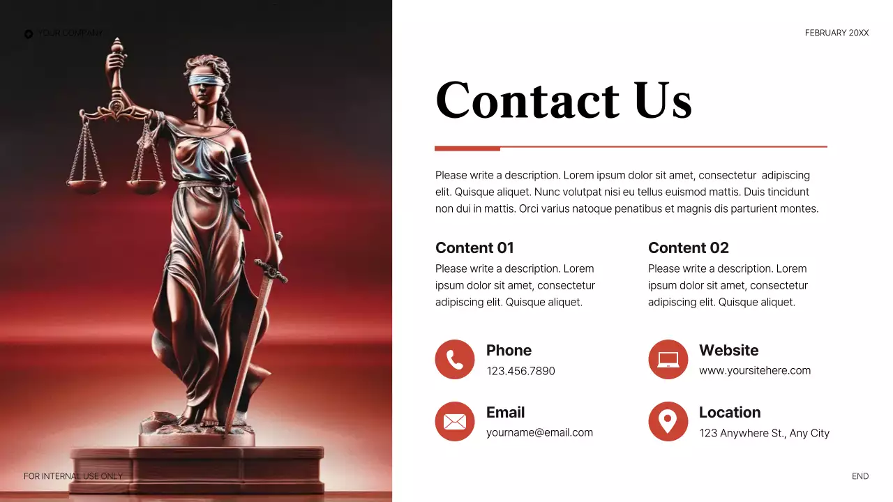 Red Elegant Legal Consulting Presentation