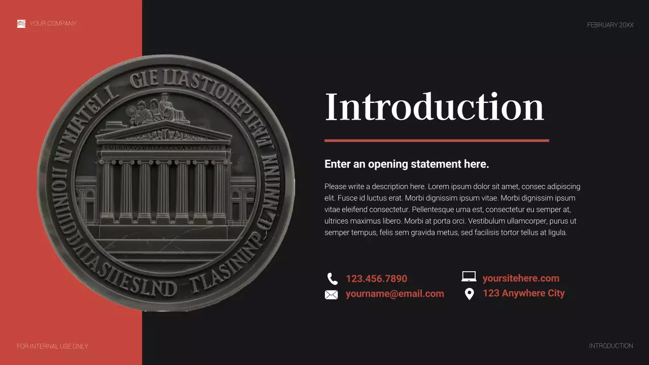 Red Elegant Legal Consulting Presentation