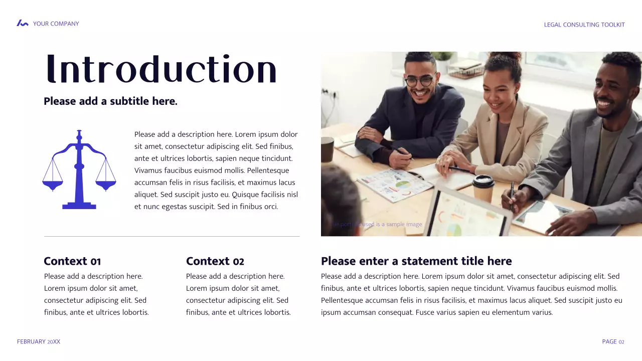 Blue Modern Legal Consulting Presentation