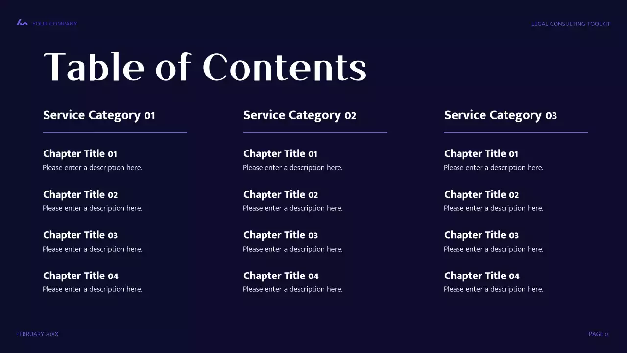 Blue Modern Legal Consulting Presentation