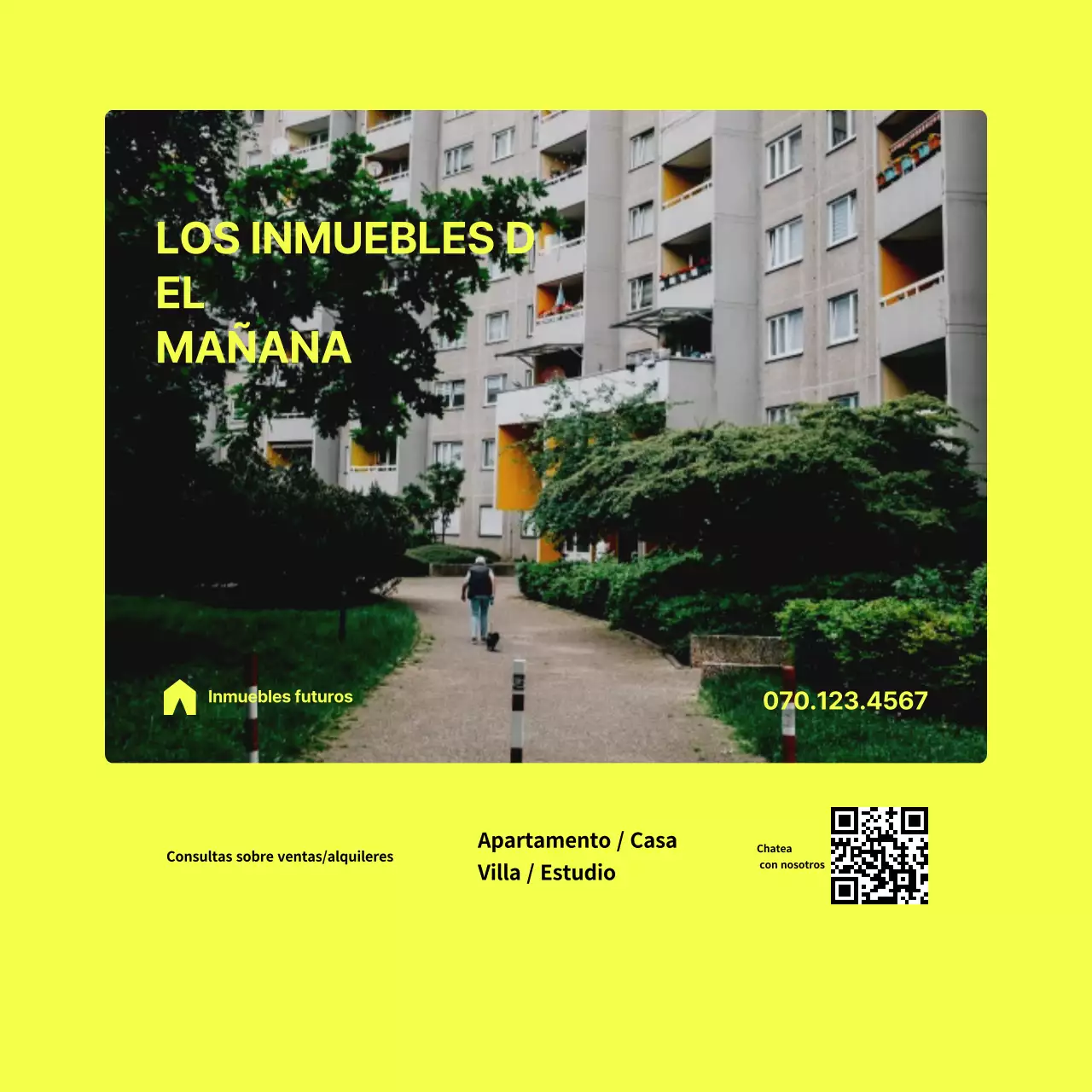 Anuncios inmobiliarios modernos en gris