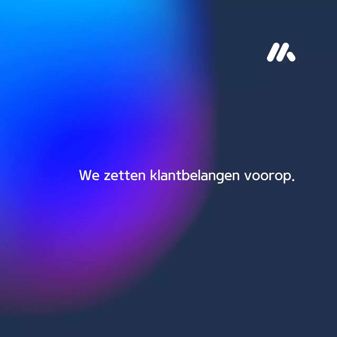 Financiële advertenties met blauw kleurverloop