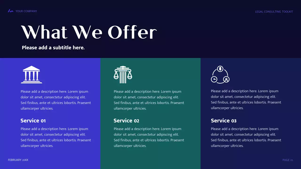 Blue Modern Legal Consulting Presentation