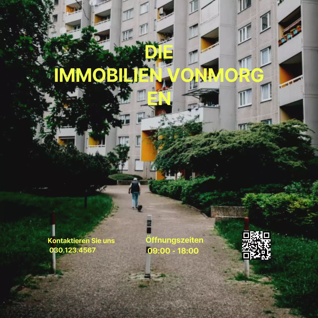 Graue moderne Immobilienanzeigen