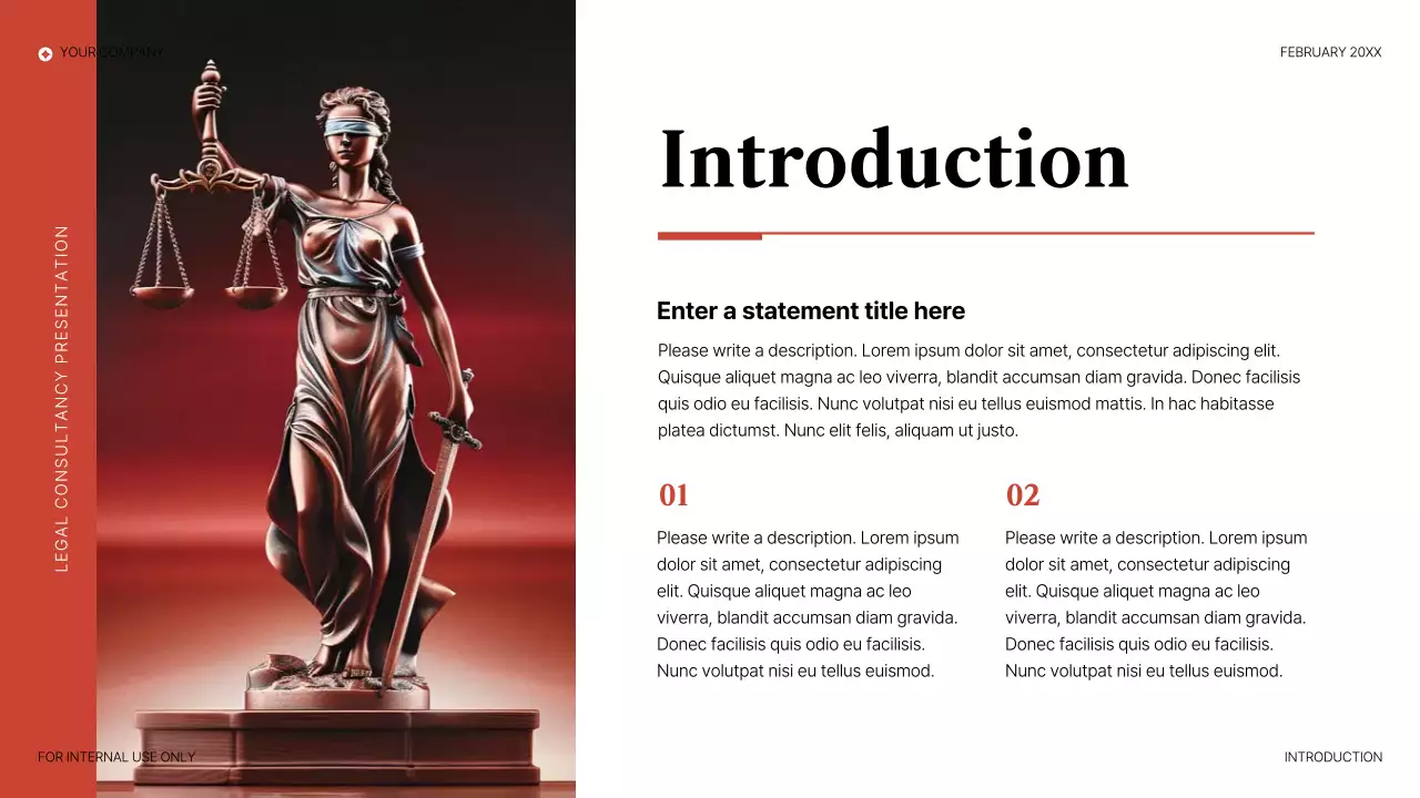 Red Elegant Legal Consulting Presentation