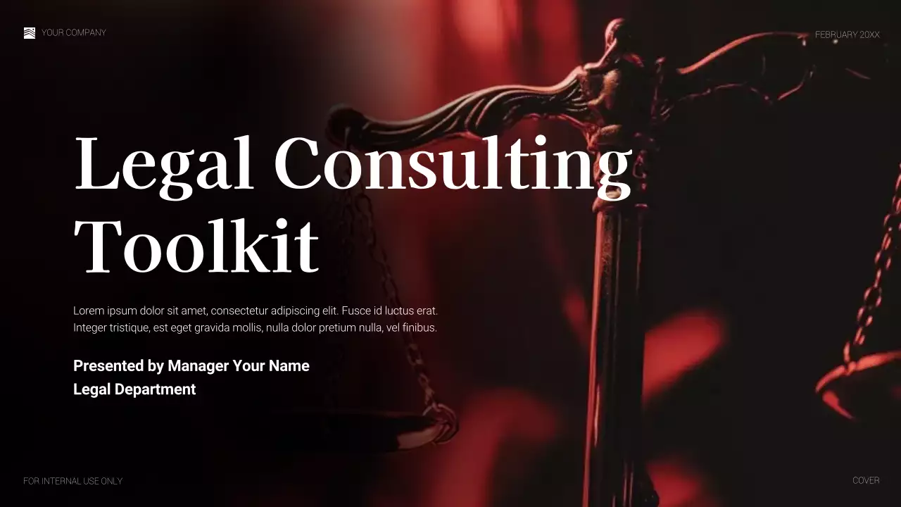 Red Elegant Legal Consulting Presentation