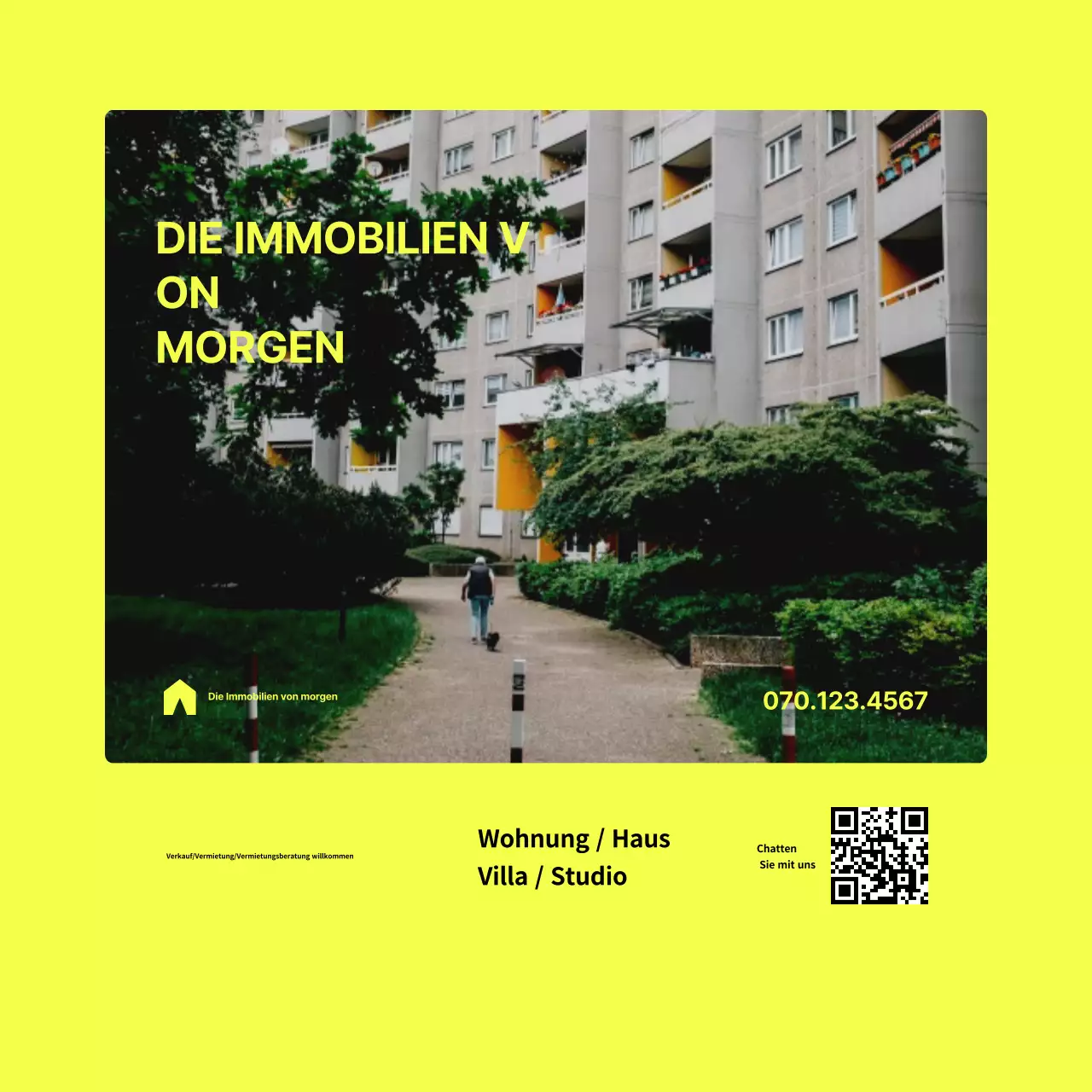 Graue moderne Immobilienanzeigen