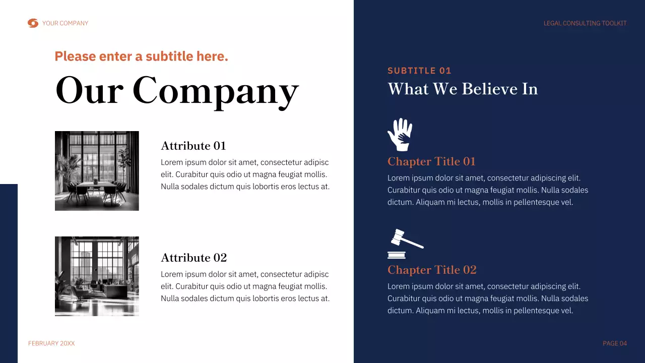 Orange Modern Legal Consulting Presentation