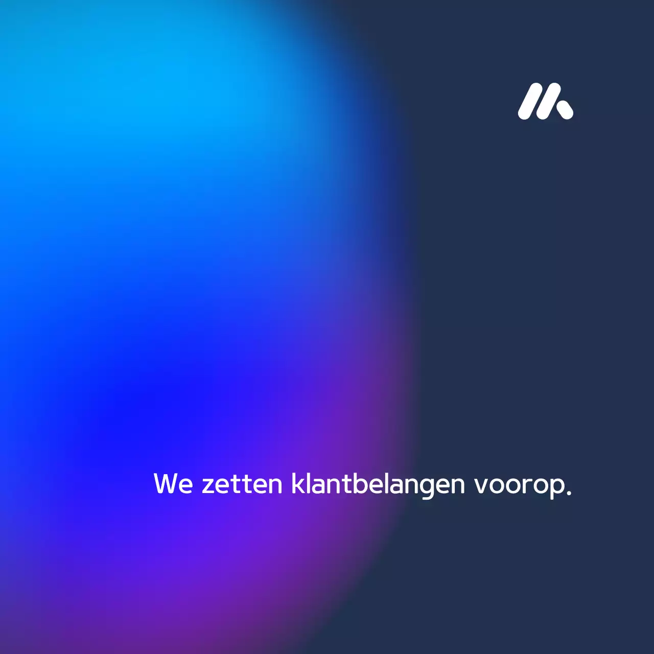 Financiële advertenties met blauw kleurverloop