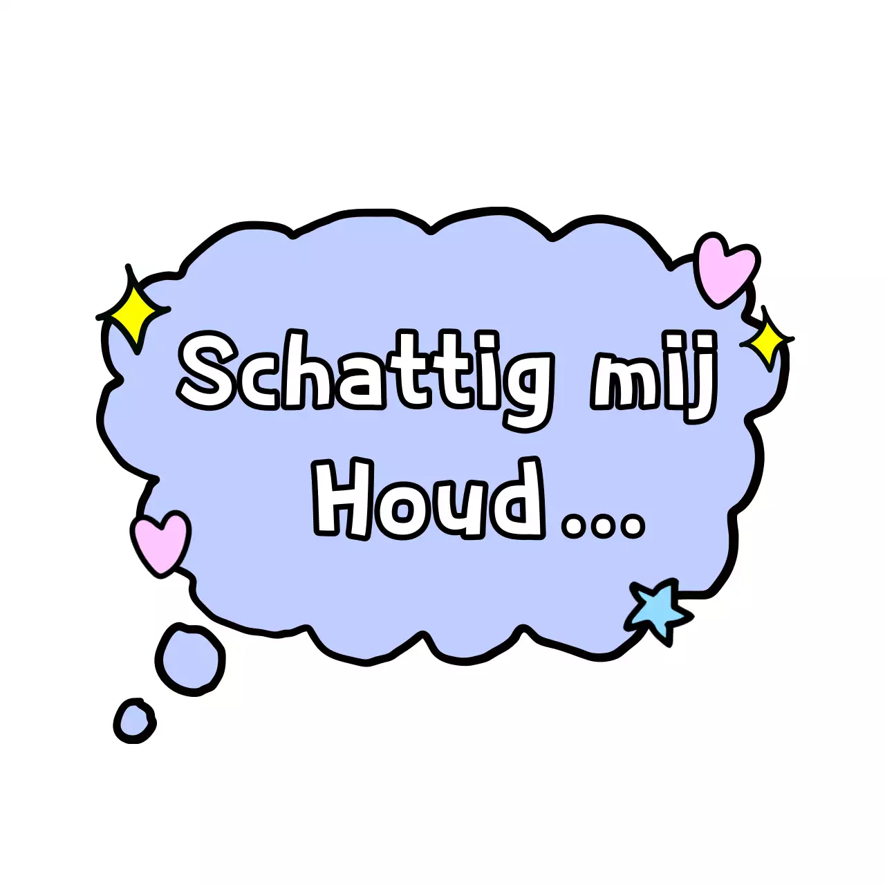 Mauve Schattige Cartoon Stickers