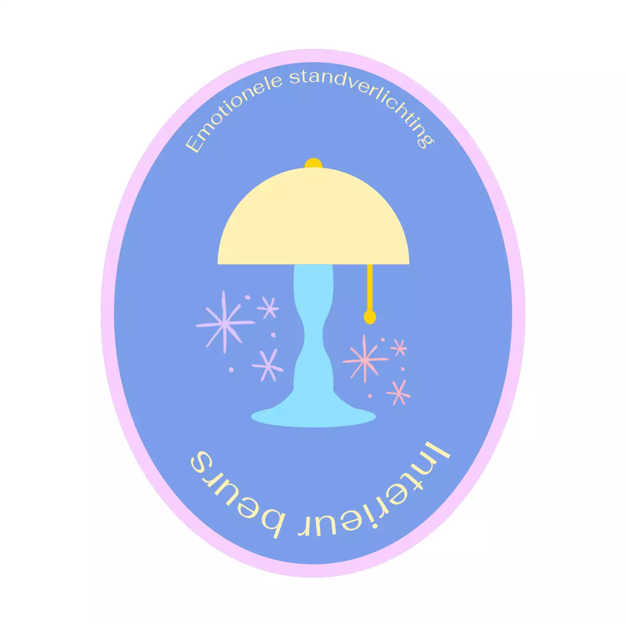 Bevorder een lichtblauw eenvoudig verlichtingsontwerp