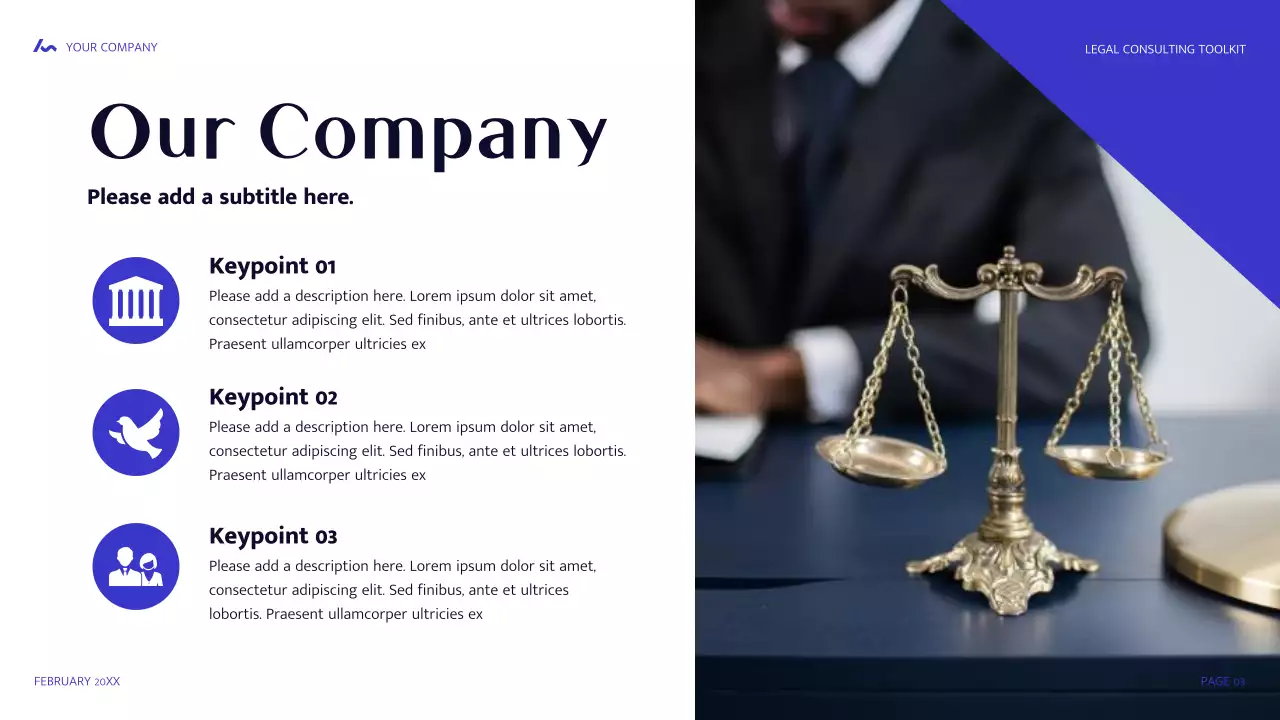 Blue Modern Legal Consulting Presentation