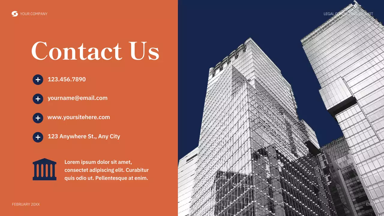 Orange Modern Legal Consulting Presentation