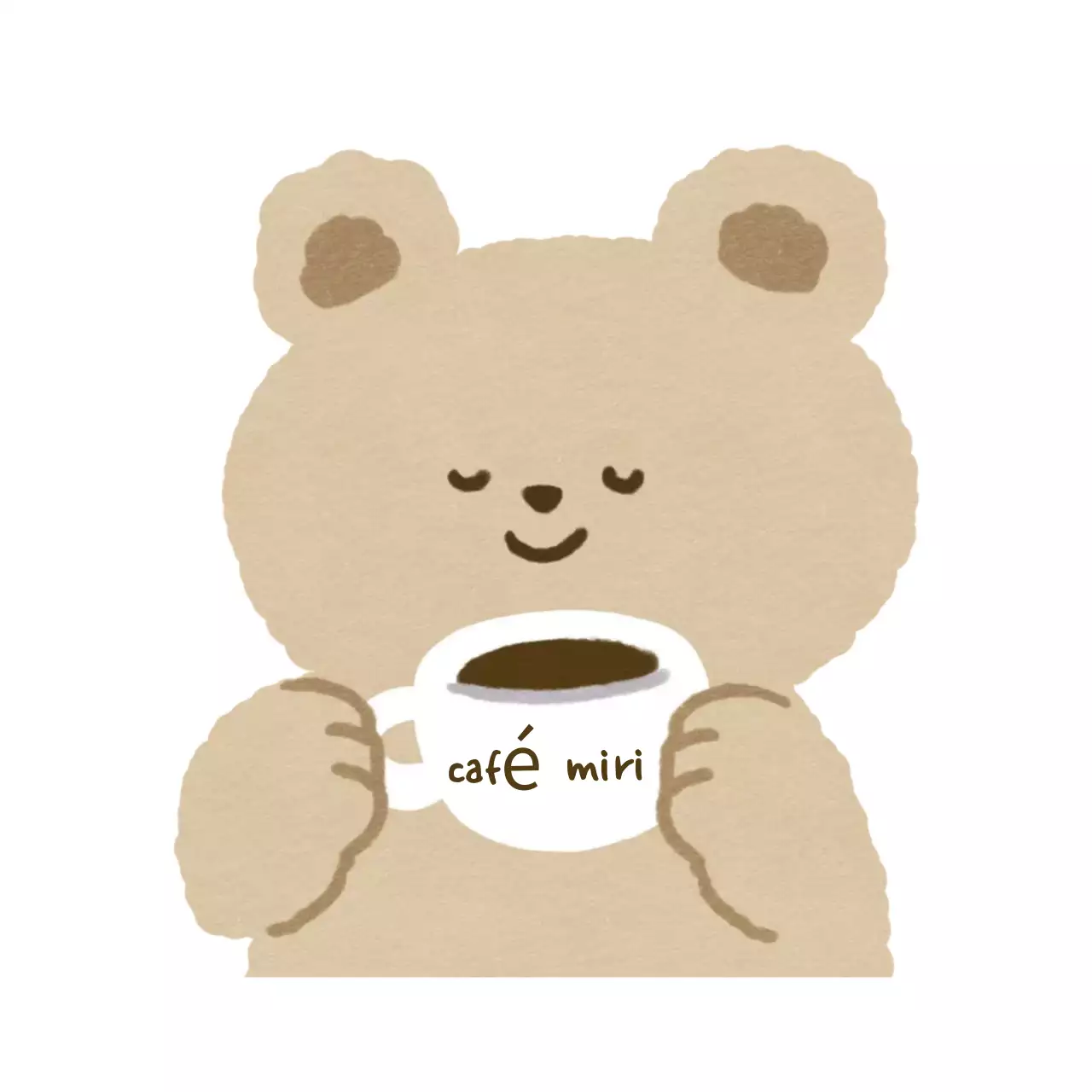 Autocollants de personnages mignons en beige