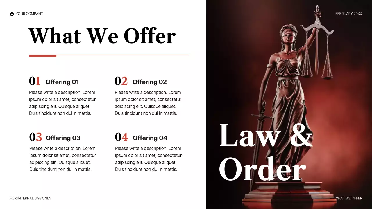 Red Elegant Legal Consulting Presentation