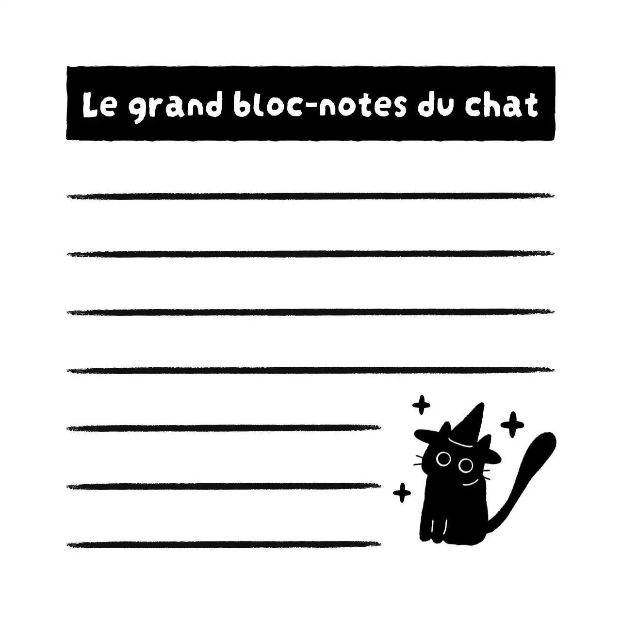Bloc-notes avec illustrations de chats mignons