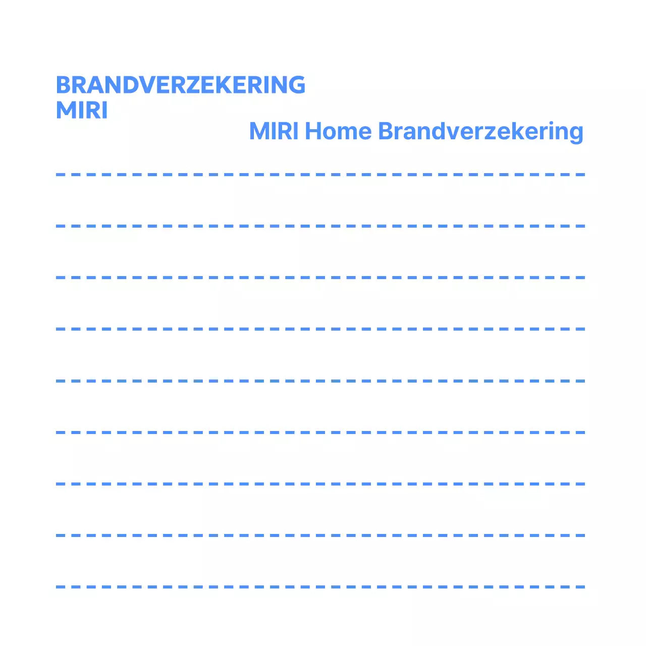 Briefpapier voor verzekeringsmaatschappij met eenvoudige pictogrammen