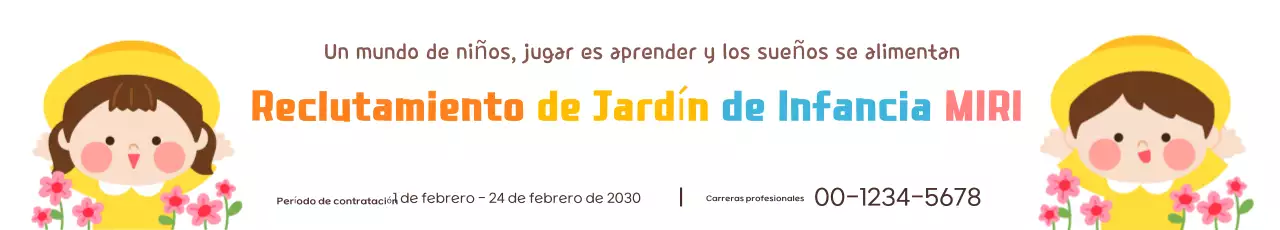 Promueva su contratación de guarderías amarillas y rosas