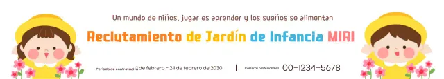 Promueva su contratación de guarderías amarillas y rosas