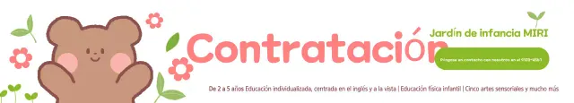 Rosa y chartreuse para fomentar la contratación en este simpático centro preescolar
