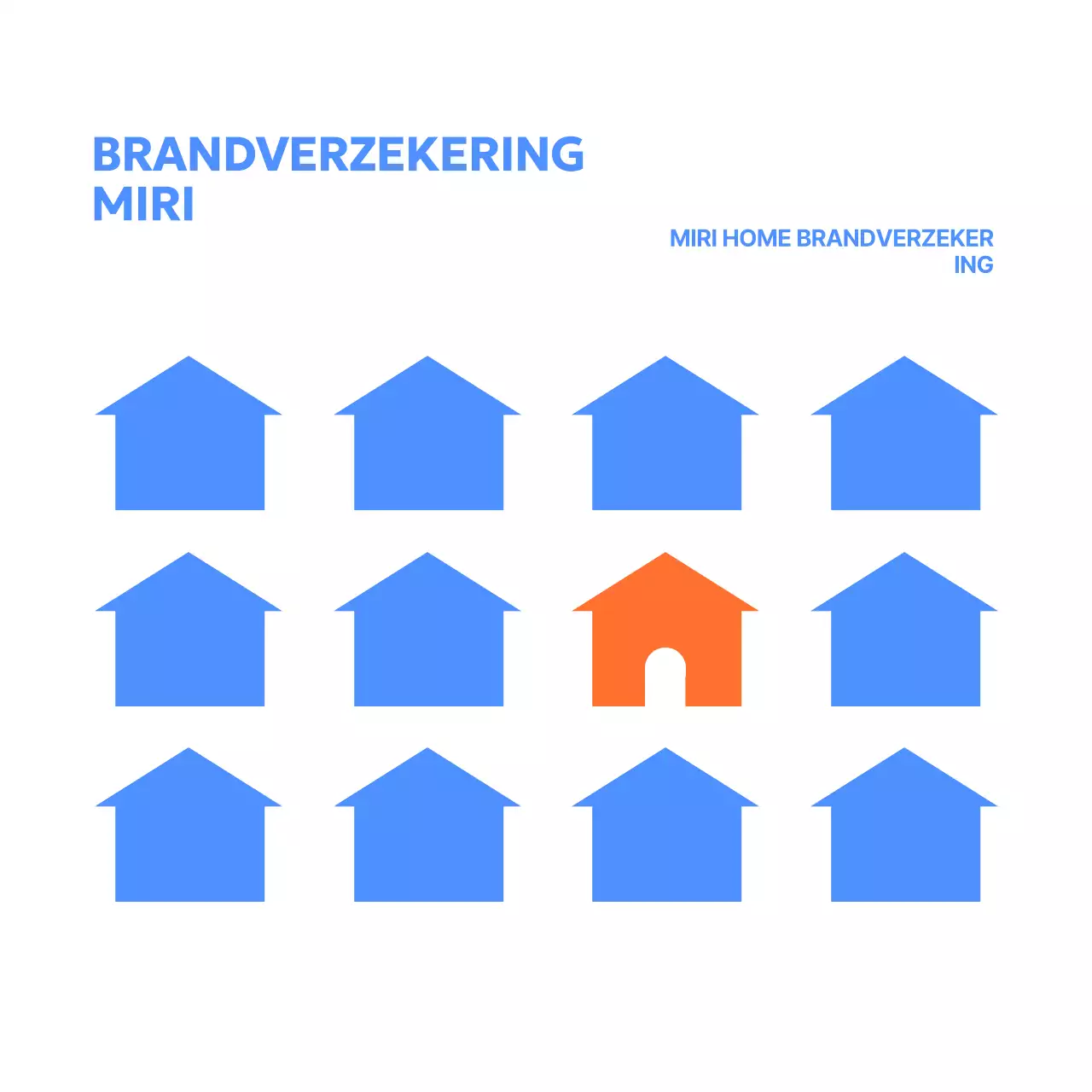 Briefpapier voor verzekeringsmaatschappij met eenvoudige pictogrammen