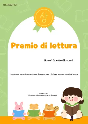 Una bella lista di letture per la scuola dell'infanzia in giallo e chartreuse