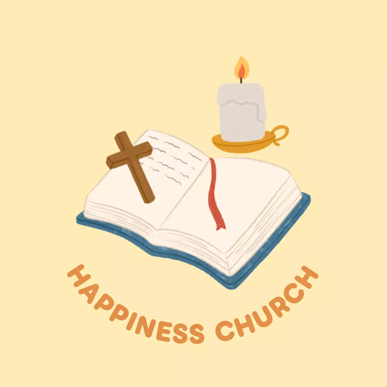 아이보리 심플 종교 홍보