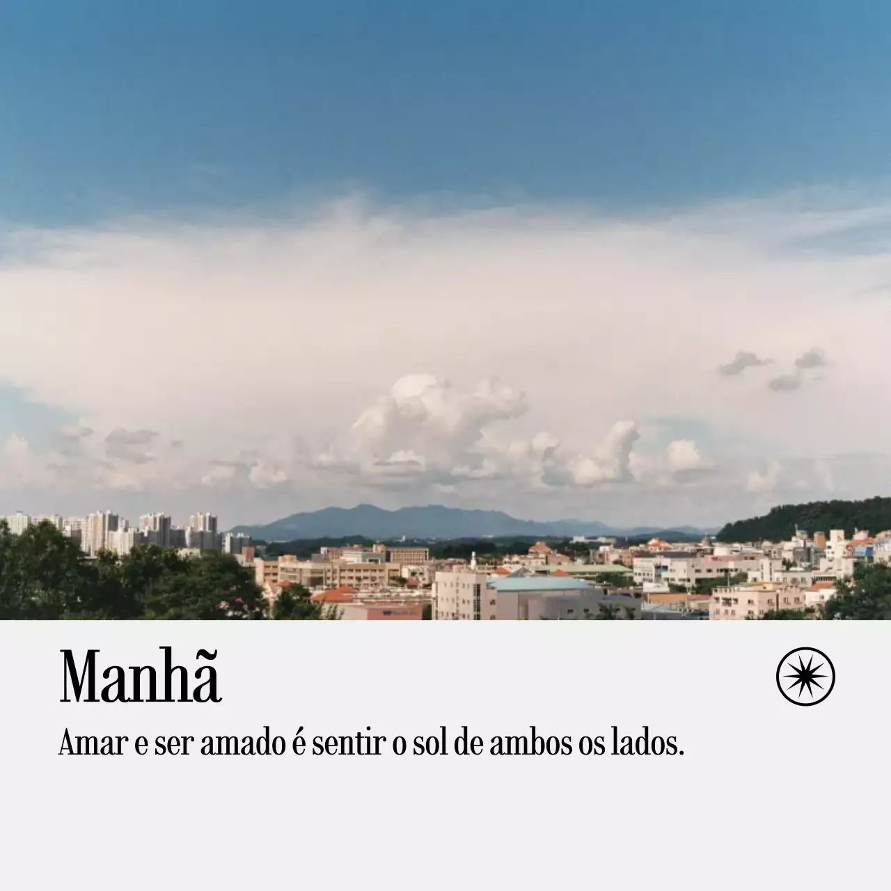 Notas escritas à mão com fotografias de paisagens e texto emotivo