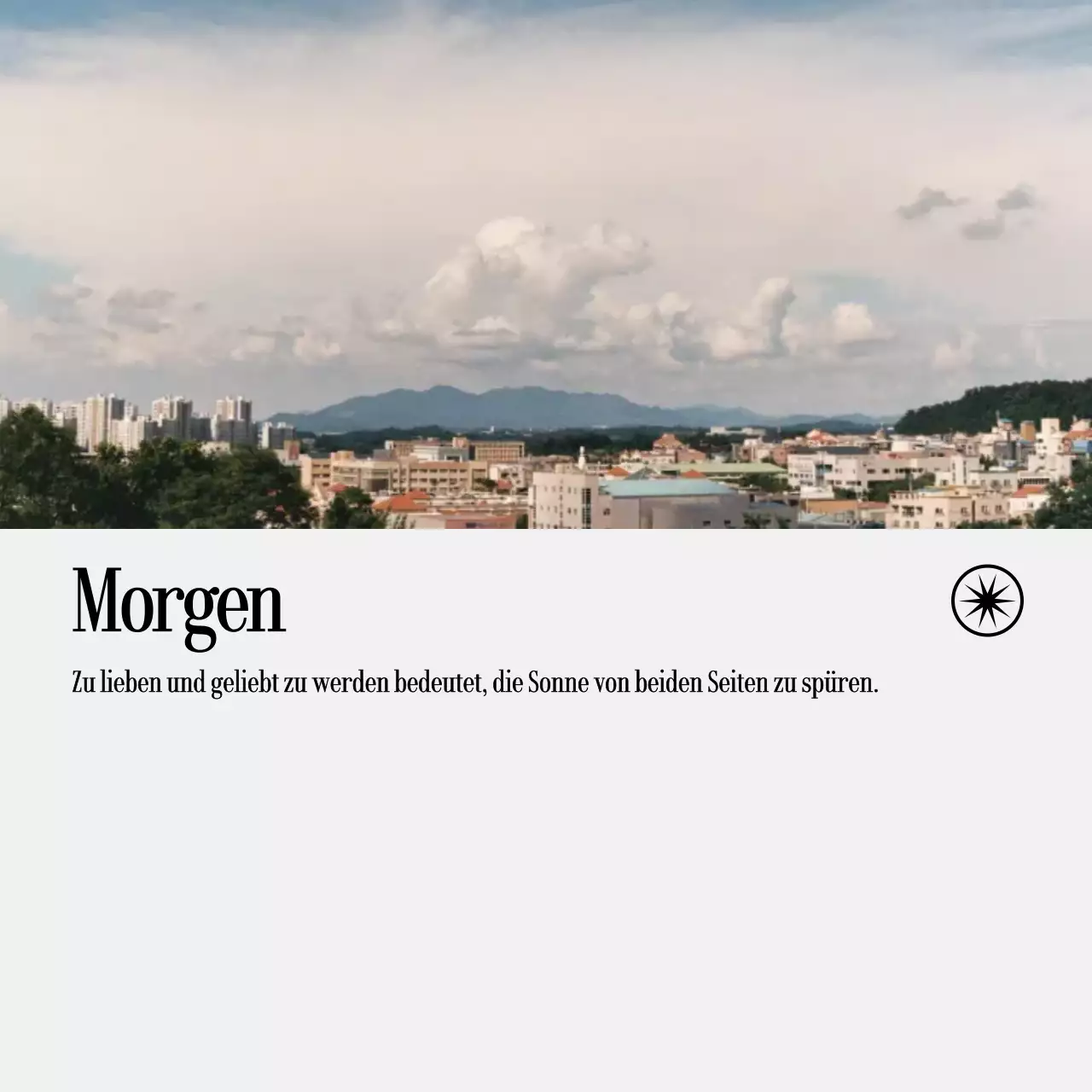 Handschriftliche Notizen mit Landschaftsfotos und emotionalem Text