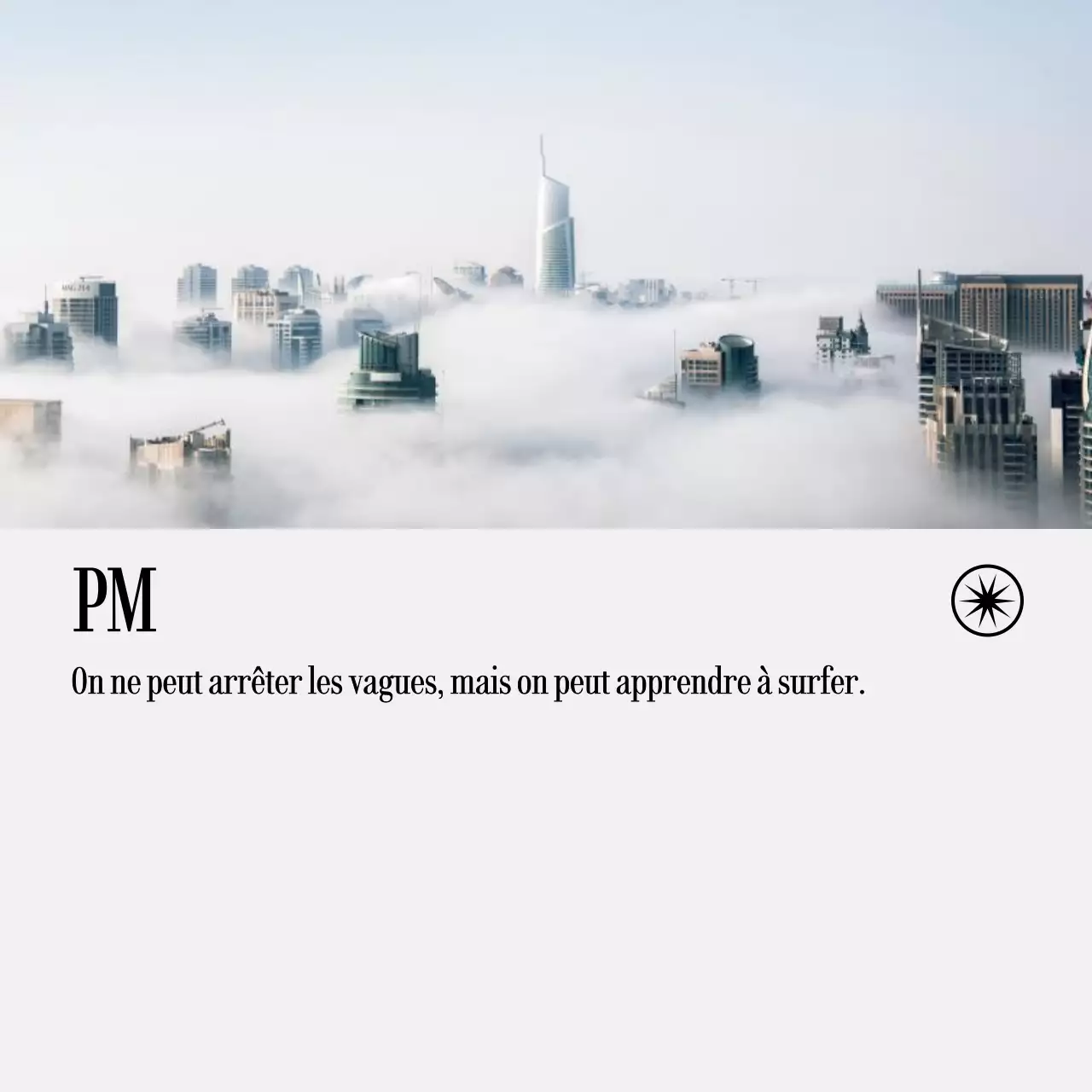 Notes manuscrites avec photos de paysages et texte émotionnel