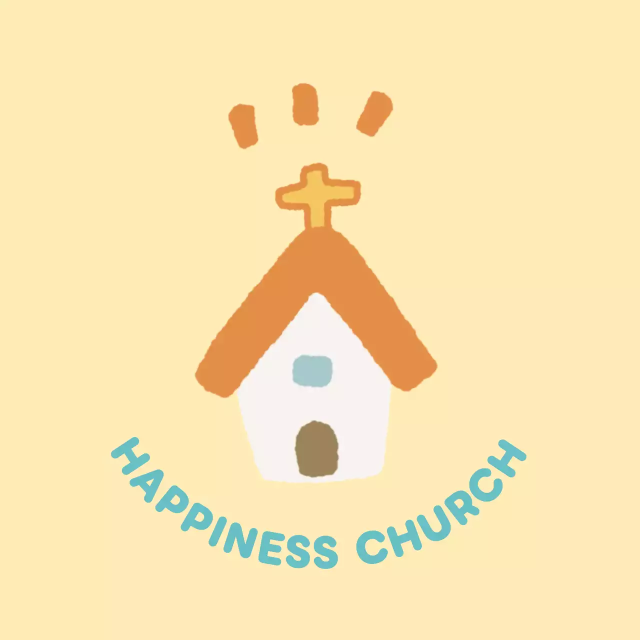 아이보리 심플 종교 홍보