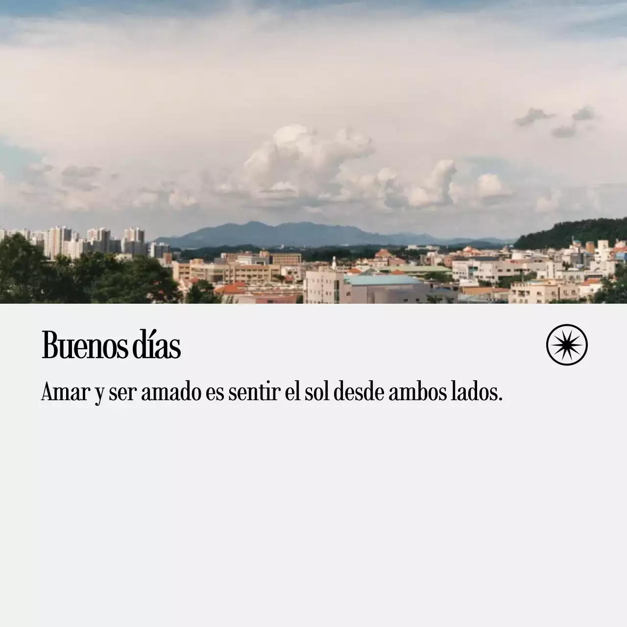 Notas manuscritas con fotos de paisajes y textos emotivos