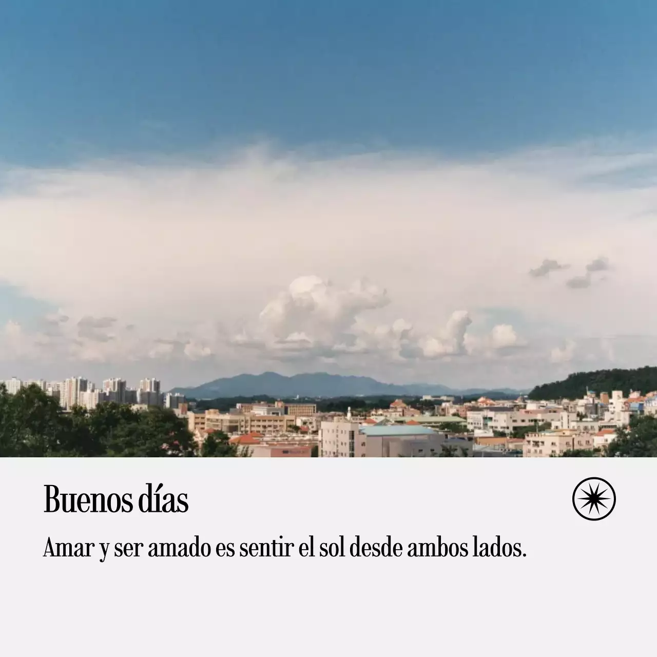 Notas manuscritas con fotos de paisajes y textos emotivos