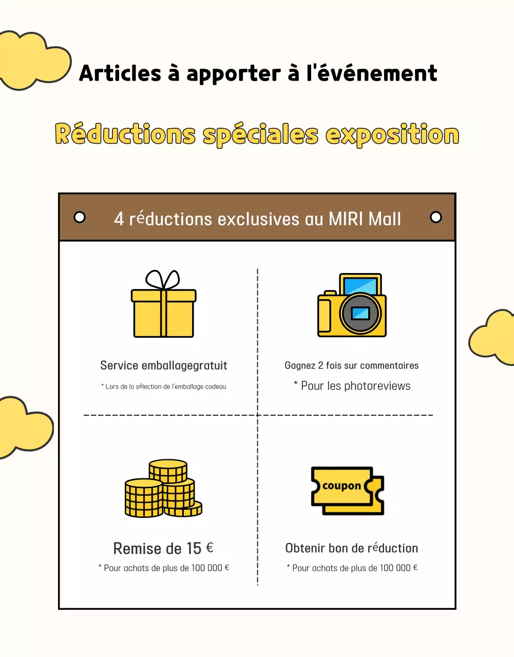 Exposition de remise de diplômes jaune et mignon