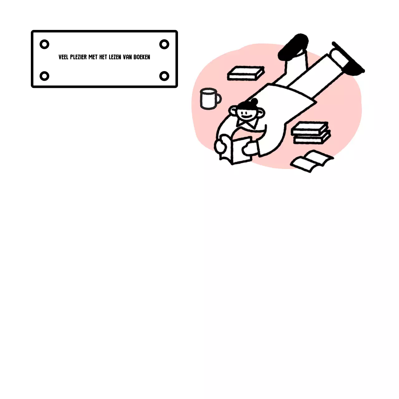 Minimalistische notitieblokken met schattige alledaagse illustraties