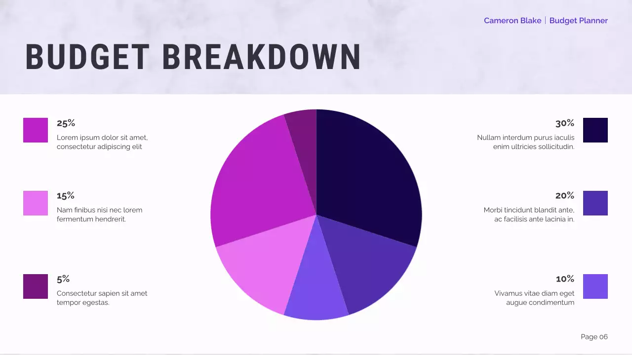 White Professional Finance Planner Presentation
