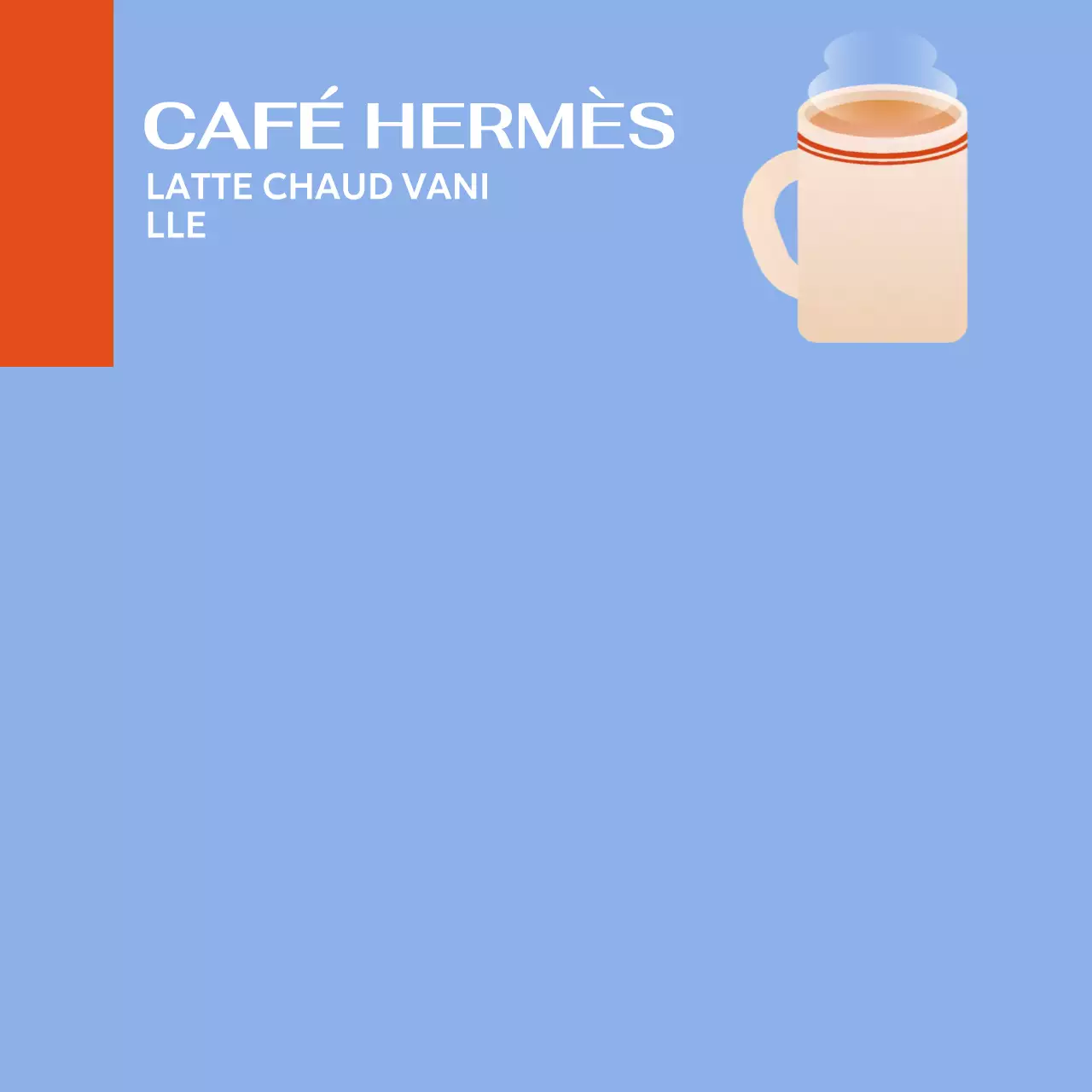 Illustration d'un bloc-notes de café simple avec une boisson chaude