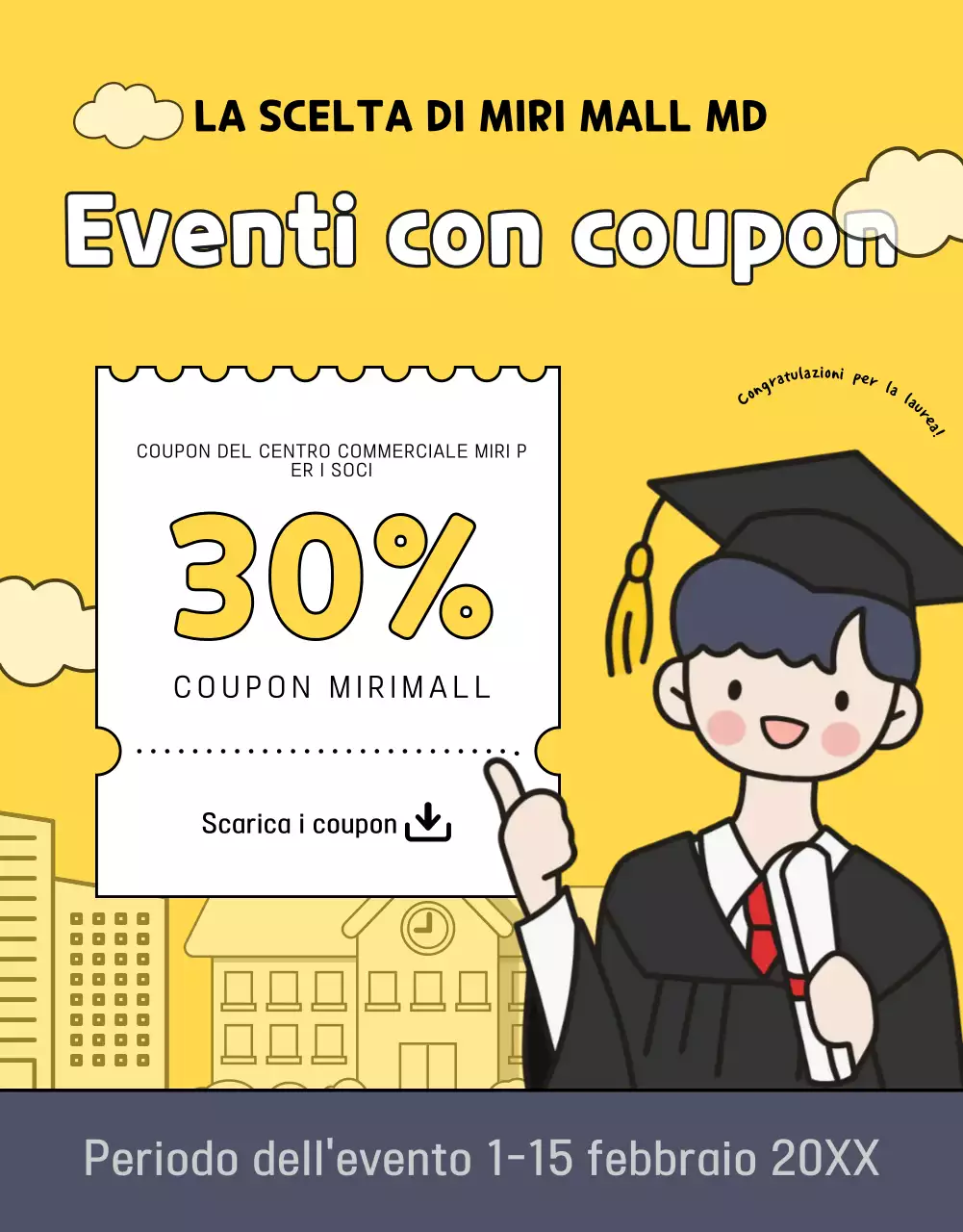 Mostra di laurea gialla e carina