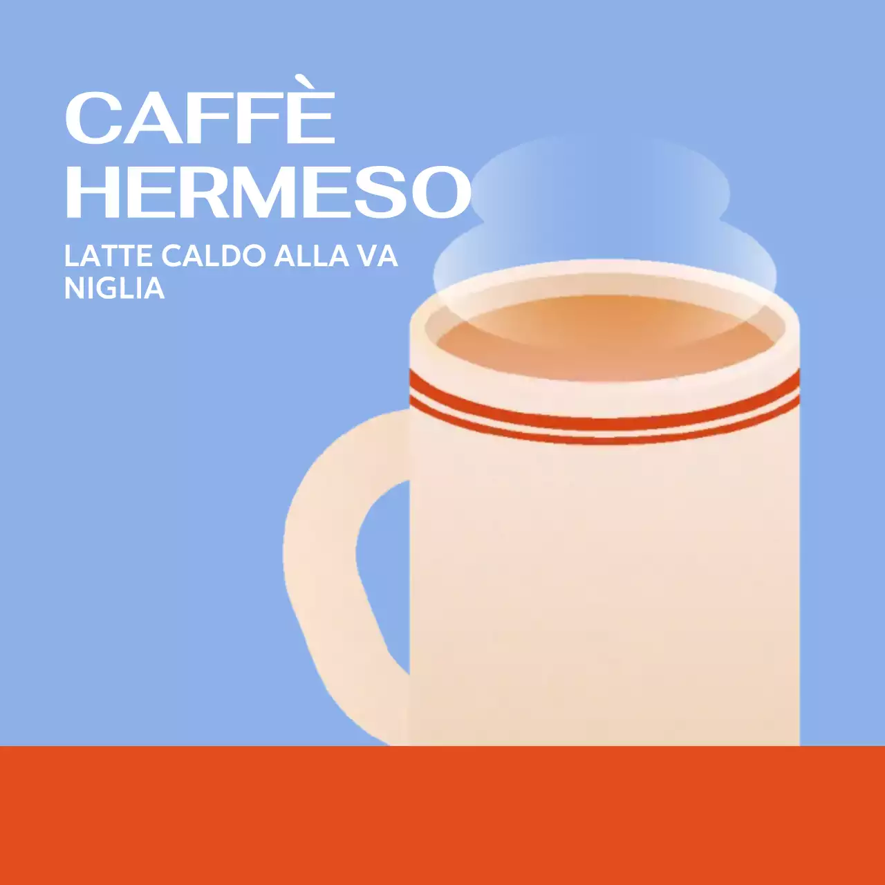 Semplice blocco note del caffè con illustrazione di bevanda calda