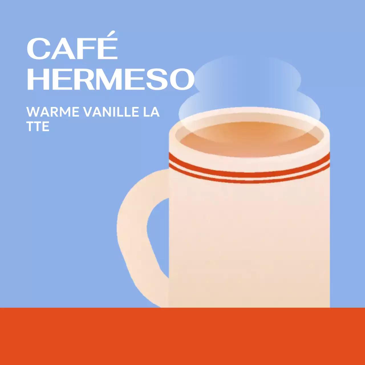 Eenvoudige cafe notitieblok briefpapier met warme drank illustratie