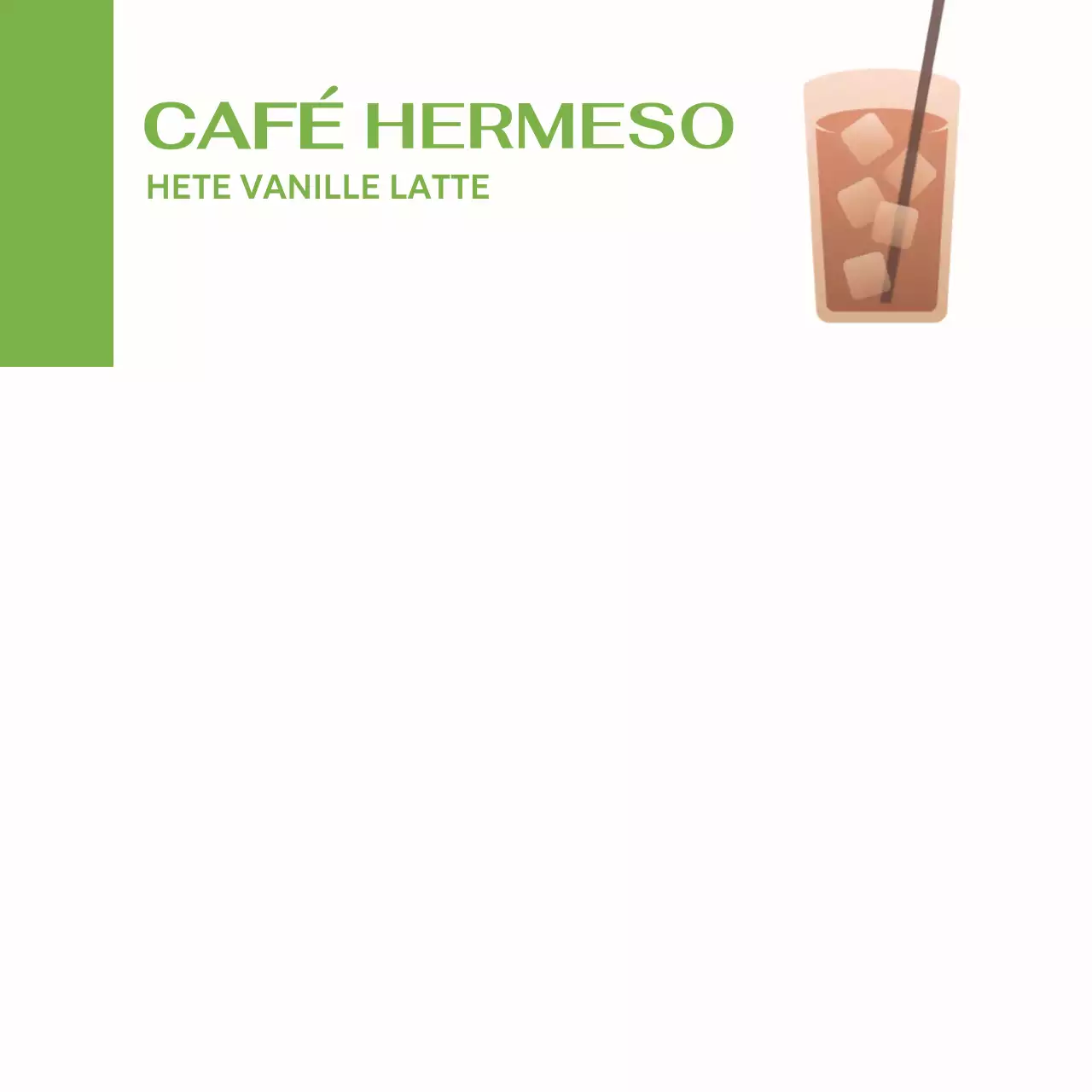 Eenvoudige cafe notitieblok briefpapier met warme drank illustratie